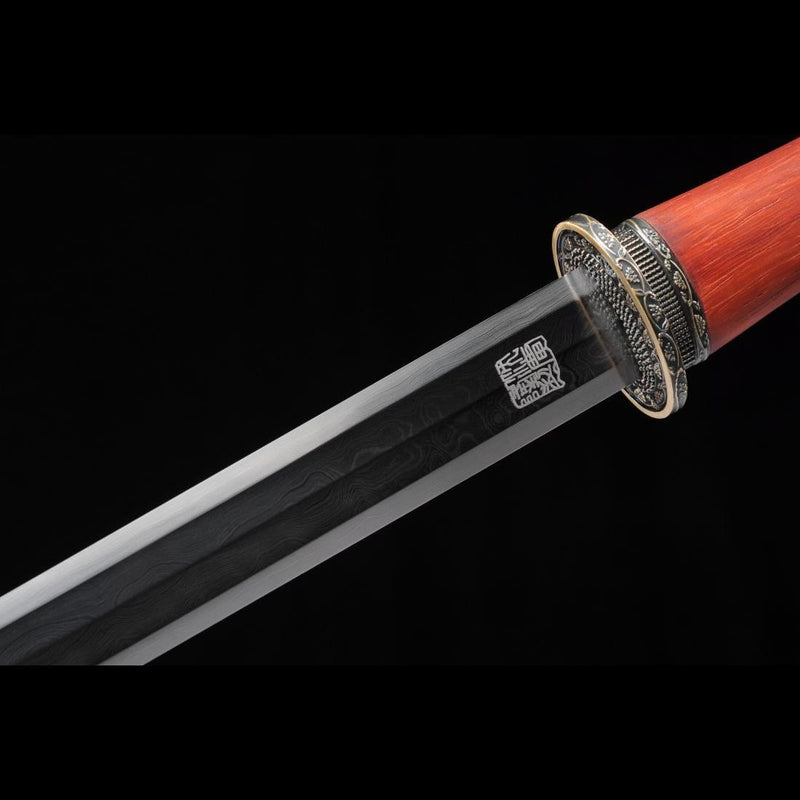 Handmade Chinese Sword Hanyi Jian Folded Steel Blade The Eight-sided B 