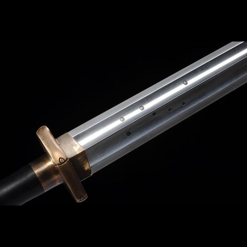 Handmade Chinese Sword Gentleman Sword Folded Steel Blade Ebony Scabba 