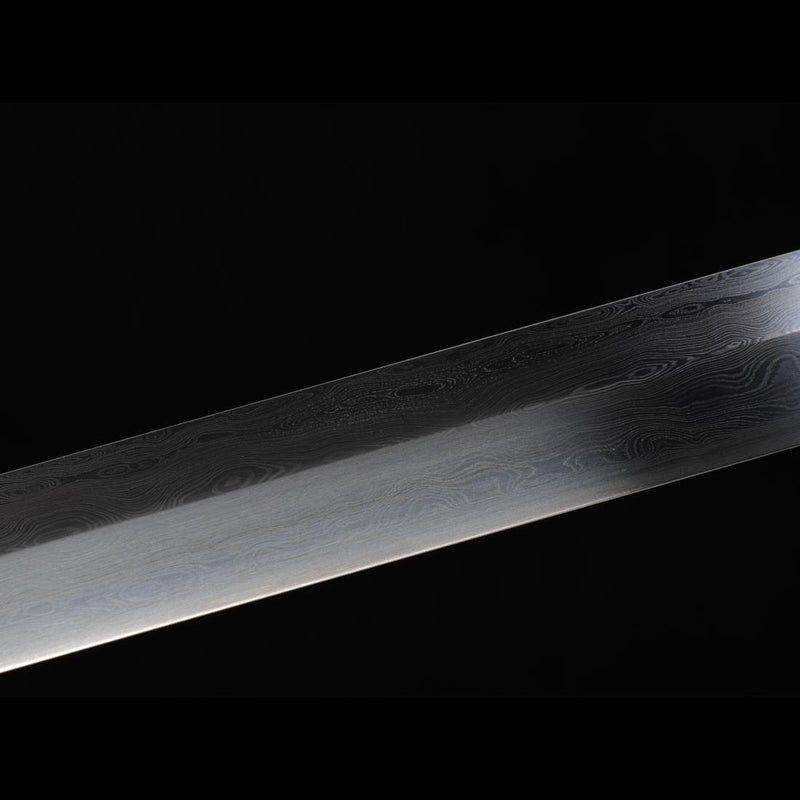 Handgefertigte chinesische Schwerter Arbeitsstoffschwert Gefaltete Stahlklinge Ebenholzscheide - COOLKATANA 