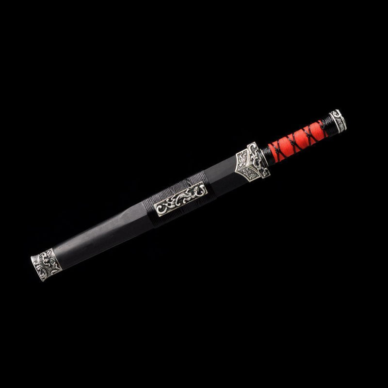 Handmade Chinese Sword Little Red Dragon Han Jian Short Sword Folded S 