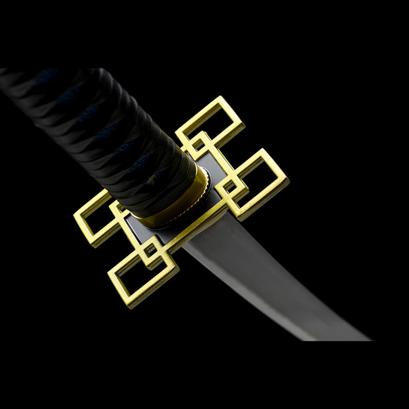 1095 High Carbon Steel Black Demon Slayer Muichiro Tokito Nichirin Katana Schwert 