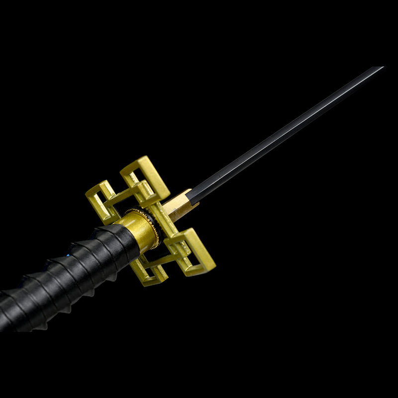 1095 High Carbon Steel Black Demon Slayer Muichiro Tokito Nichirin Katana Schwert 