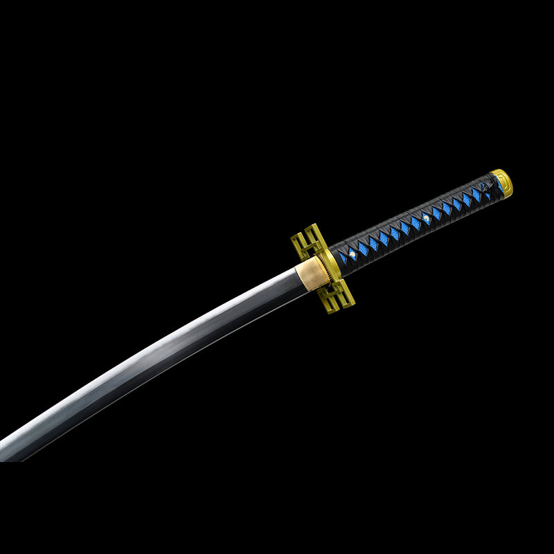 1095 High Carbon Steel Black Demon Slayer Muichiro Tokito Nichirin Katana Schwert 