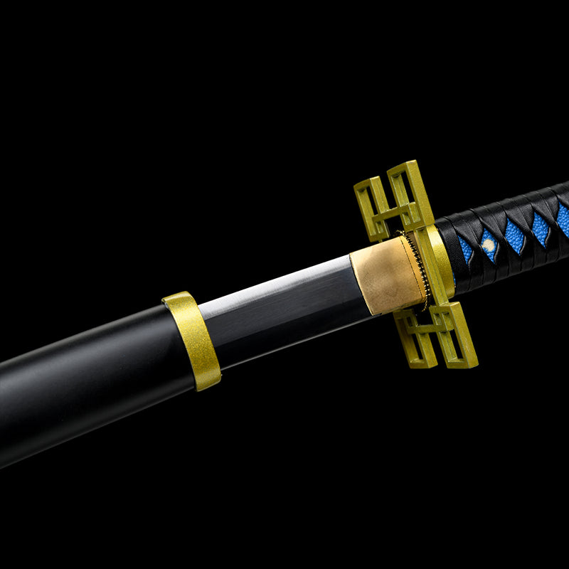 1095 High Carbon Steel Black Demon Slayer Muichiro Tokito Nichirin Katana Schwert 