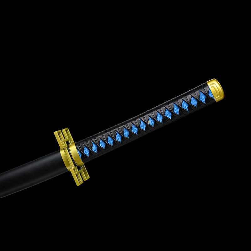 1095 High Carbon Steel Black Demon Slayer Muichiro Tokito Nichirin Katana Schwert 