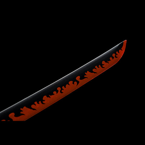Anime sword demon slayer characters Kyojuro rengoku sword 1095 High Carbon Steel Sharpening QQ-0104-U COOLKATANA 13