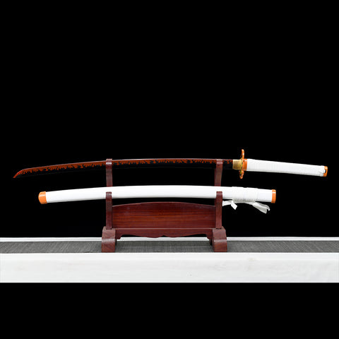 Anime sword demon slayer characters Kyojuro rengoku sword 1095 High Carbon Steel QQ-0104-U COOLKATANA 3
