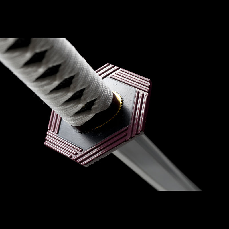 1095 High Carbon Steel Black Blade Demon Slayer Giyu Tomioka Nichirin Katana Sword 