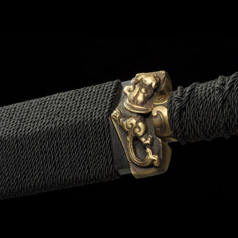 Handmade Chinese Sword Ring-Pommel Sword Straight Blade Dao Folded Steel Bla-COOLKATANA-SL-5022-U