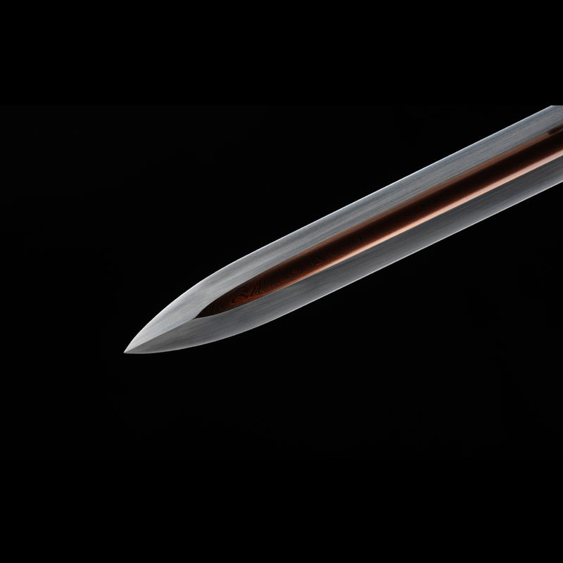 Handmade Chinese Sword Snow Sword Aoxue Jian Folded Steel Blade Ebony  