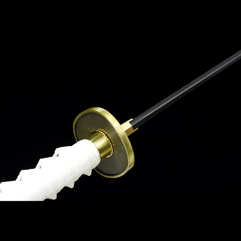 1095 High Carbon Steel White One Piece Roronoa Zoro's Wado Ichimonji Katana Sword 