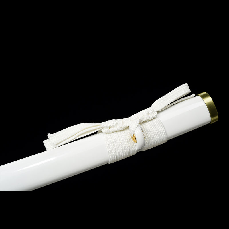 1095 High Carbon Steel White One Piece Roronoa Zoro's Wado Ichimonji Katana Sword 