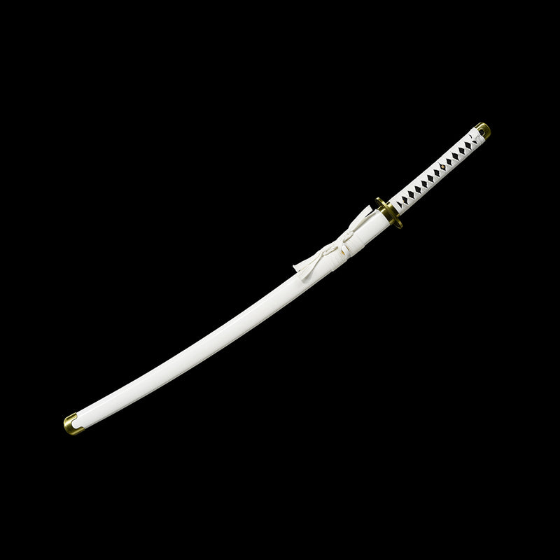 1095 High Carbon Steel White One Piece Roronoa Zoro's Wado Ichimonji Katana Sword 