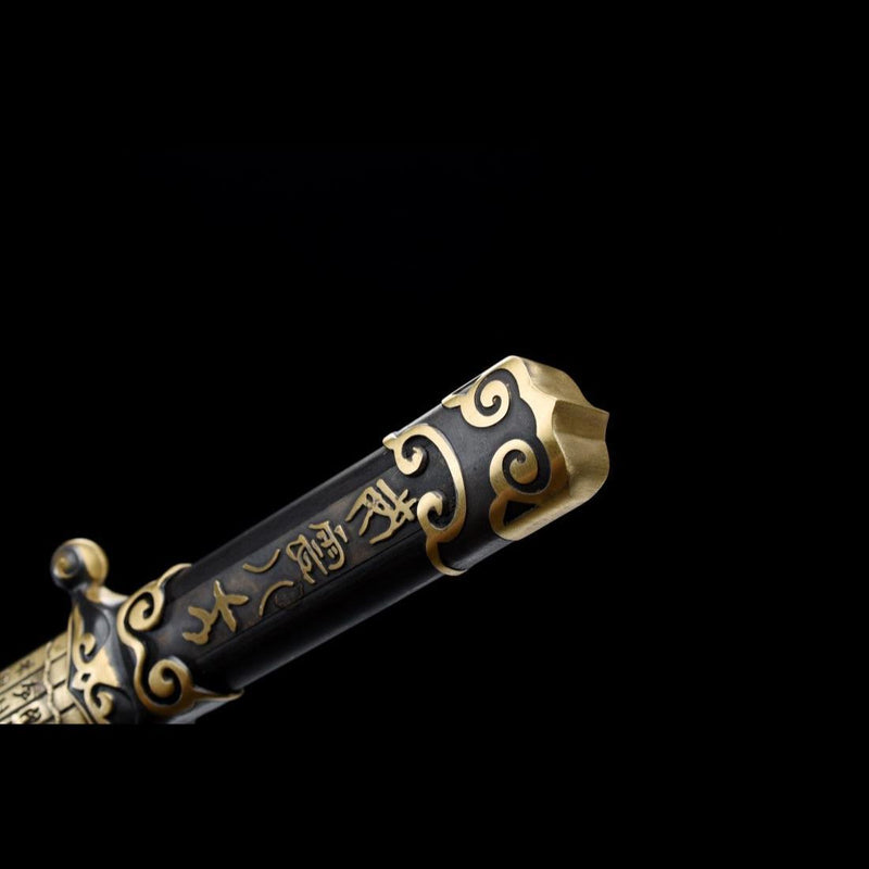Handmade Chinese Sword General Short Sword Folded Steel Eight-sided Bl 