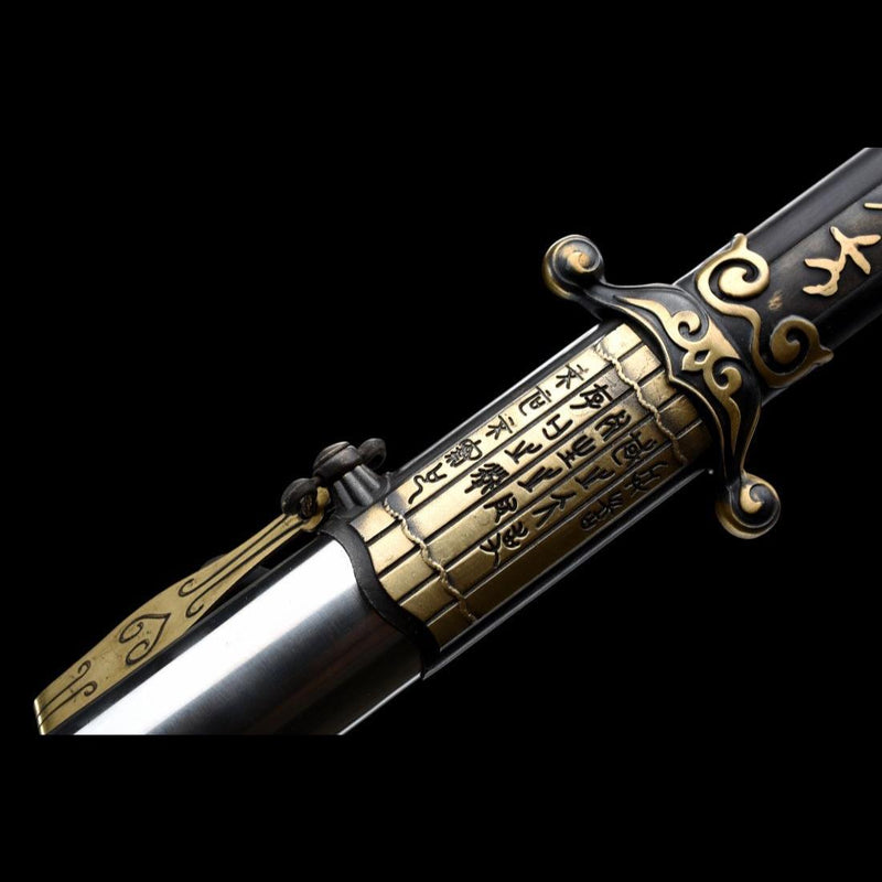 Handmade Chinese Sword General Short Sword Folded Steel Eight-sided Bl 