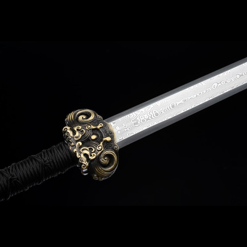 Handgefertigte chinesische Schwerter Youlong Jian Longquan Schwert Gefaltete achtseitige Stahlklinge - COOLKATANA 