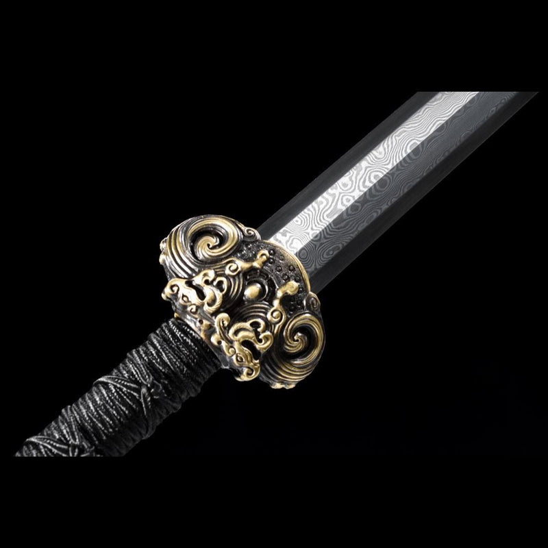 Handgefertigte chinesische Schwerter Youlong Jian Longquan Schwert Gefaltete achtseitige Stahlklinge - COOLKATANA 