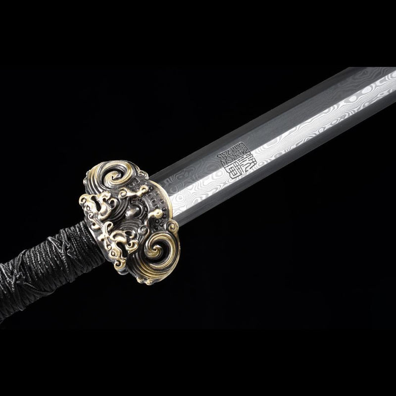 Handgefertigte chinesische Schwerter Youlong Jian Longquan Schwert Gefaltete achtseitige Stahlklinge - COOLKATANA 