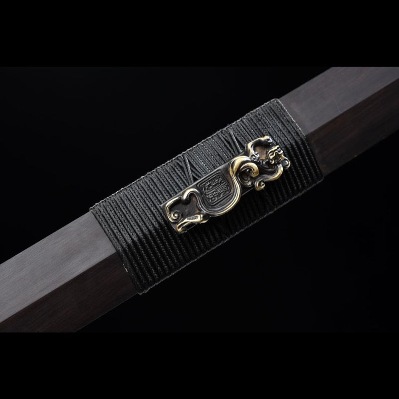 Handgefertigte chinesische Schwerter Youlong Jian Longquan Schwert Gefaltete achtseitige Stahlklinge - COOLKATANA 