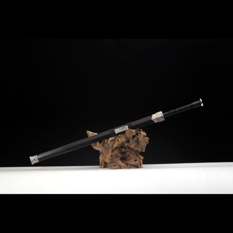 Handmade Chinese Sword Four-Holy-Animal Han Jian Folded Steel Eight-Si 