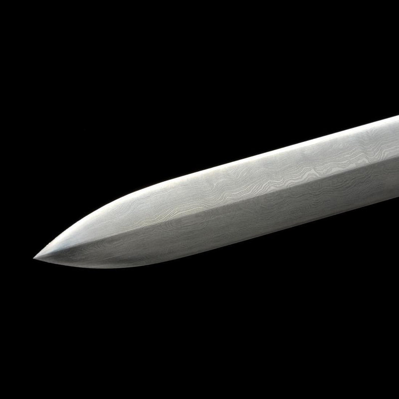 Handgefertigtes chinesisches Schwert Traditionelles Feng Shui Jian Gefaltete Stahlklinge Ebenholzscheide - COOLKATANA 