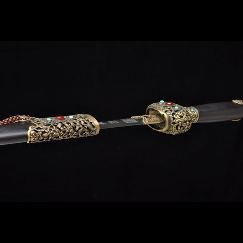 Handmade Chinese Sword Qingfeng Jian Inheritance of the Qing Dynasty Gem-encrusted Sword Style-COOLKATANA-SL-3103-U