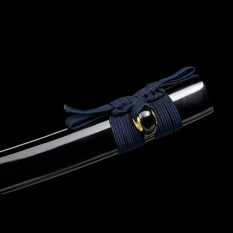 Hand Forged Japanese Tanto Sword Short Sword Blue Blade Folded Steel Iron Tsuba Full Tang Sharp-COOLKATANA-SL-1260-U