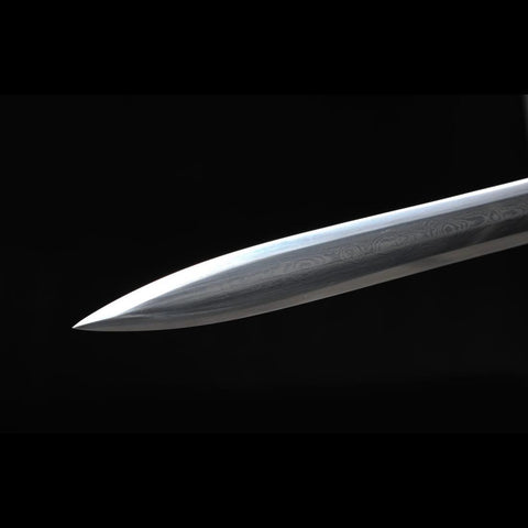 Handmade Chinese Sword Xiangyun Han Jian Auspicious Cloud Pattern Engraved Folded Steel Eight-sided Blade-COOLKATANA-SL-6027-U