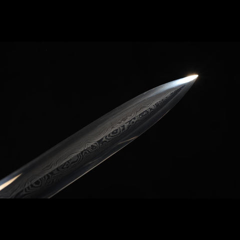 Handmade Chinese Sword Xiangyun Han Jian Auspicious Cloud Pattern Engraved Folded Steel Eight-sided Blade-COOLKATANA-SL-6027-U