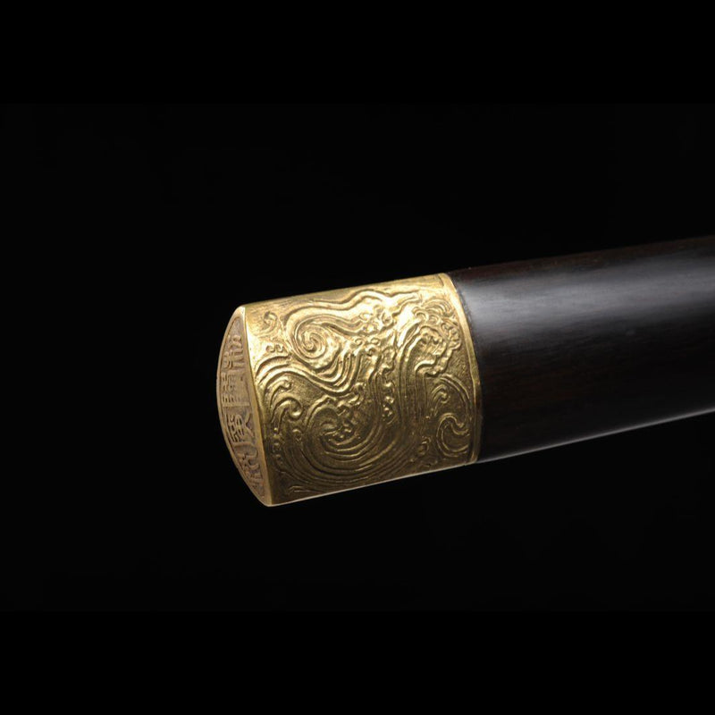 Handmade Chinese Sword Xiangyun Han Jian Auspicious Cloud Pattern Engr 