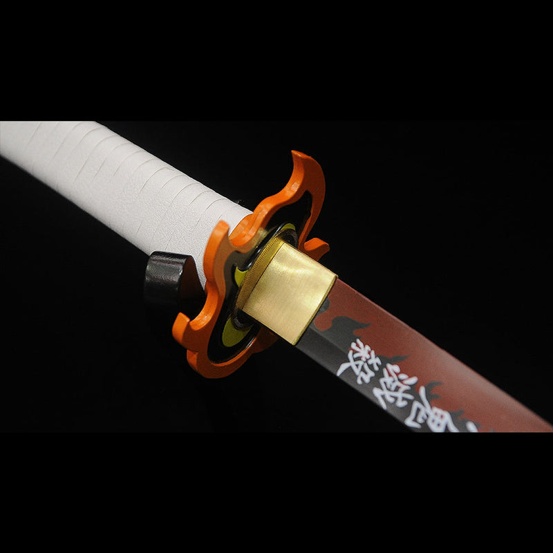Hand Forged Anime Sword Demon Slayer Rengoku Kyojuro Nichirin Katana S 