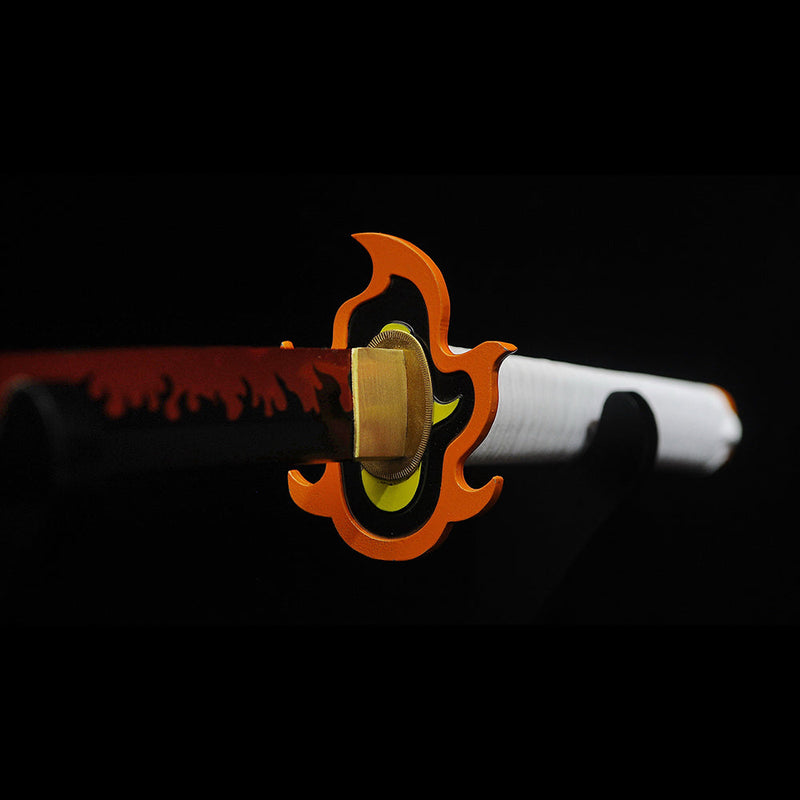 Hand Forged Anime Sword Demon Slayer Rengoku Kyojuro Nichirin Katana S 