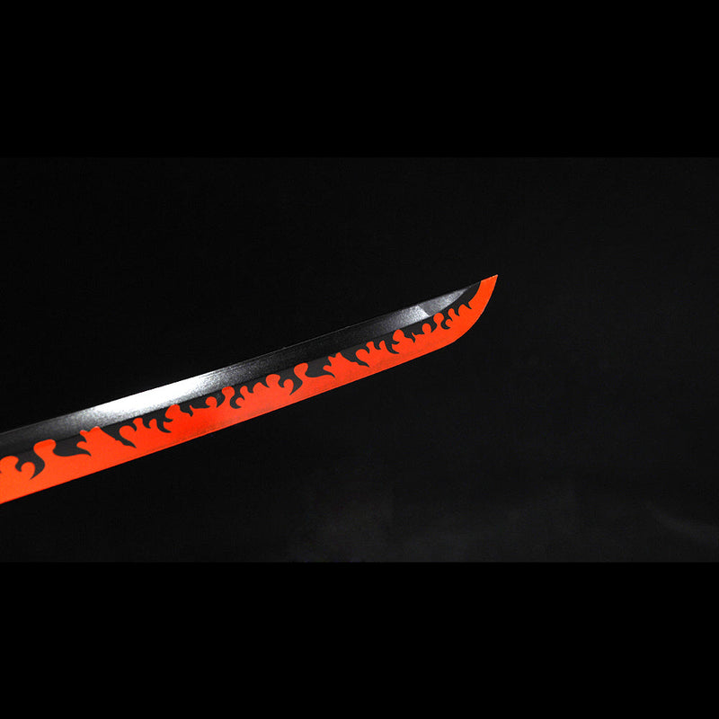Hand Forged Anime Sword Demon Slayer Rengoku Kyojuro Nichirin Katana S 