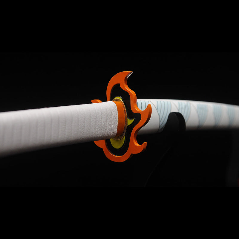 Hand Forged Anime Sword Demon Slayer Rengoku Kyojuro Nichirin Katana S 