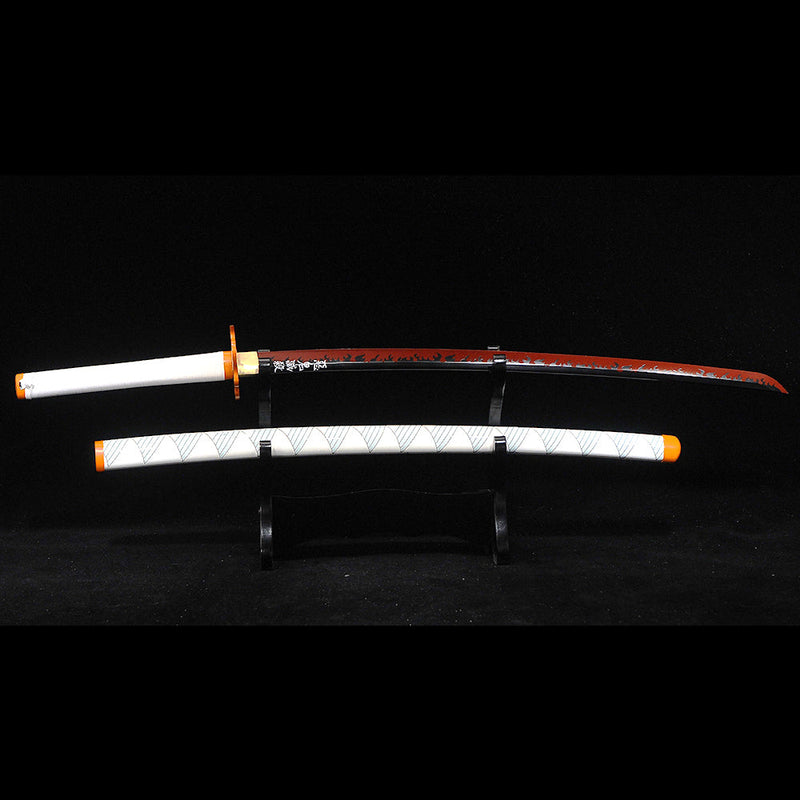 Hand Forged Anime Sword Demon Slayer Rengoku Kyojuro Nichirin Katana S 