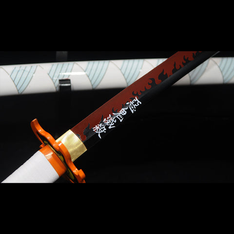 Anime sword rengoku demon slayer katana Nichirin Sword 1095 High Carbon Steel Sharpening SL-1421-U COOLKATANA 11