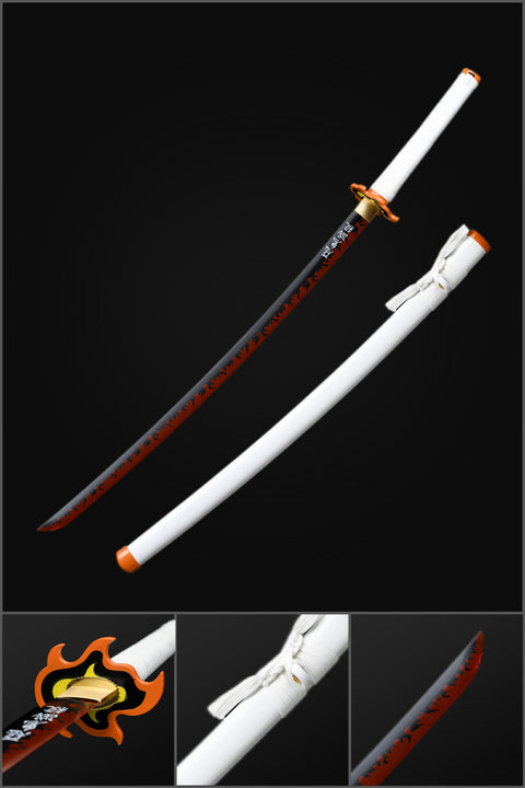 Anime sword demon slayer characters Kyojuro rengoku sword 1095 High Carbon Steel QQ-0104-U COOLKATANA