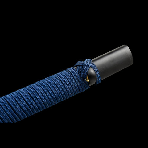 Blue Tsuka Dante Devil May Cry 5 Katana Yamato 1095 High Carbon Steel Choji Hamon Hazuya Polish SL-1379-U COOLKATANA 15