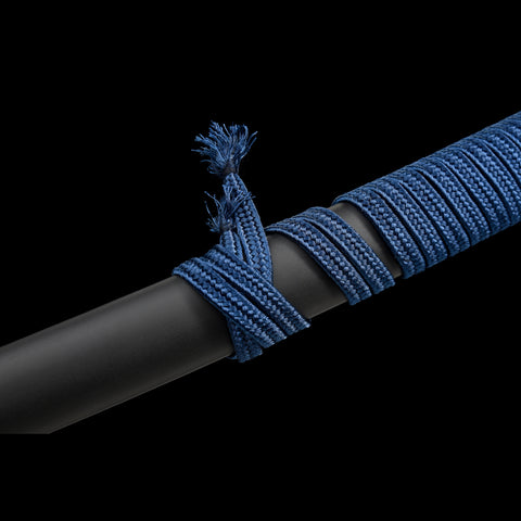 Blue Tsuka Dante Devil May Cry 5 Katana Yamato 1095 High Carbon Steel Choji Hamon Hazuya Polish SL-1379-U COOLKATANA 16