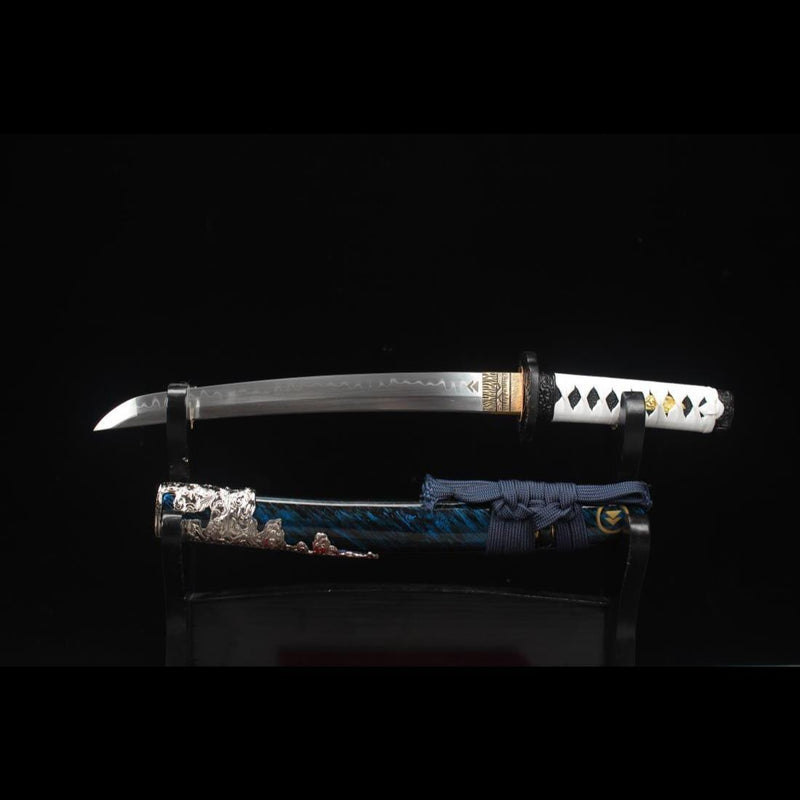 Handgemachtes Spiel Ghost of Tsushima Kurzes Katana Swod T10 Stahl 