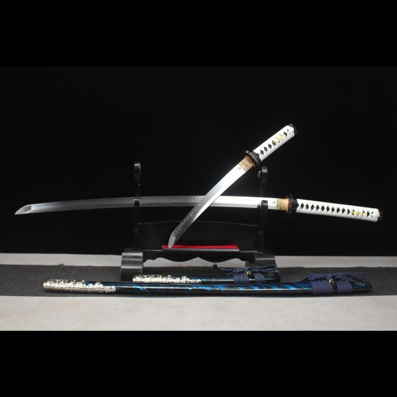 Handmade Game Ghost of Tsushima Katana Sword Set T10 Steel 