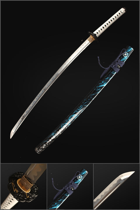 game sword katana ghost of tsushima jin sakai Katana Sword High Manganese Steel with Bo-Hi HY-0020-U