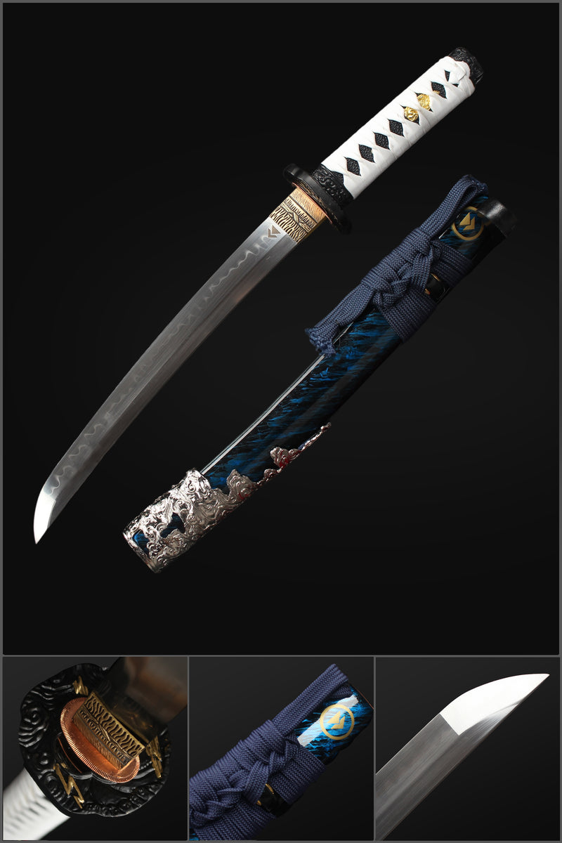 Handgemachtes Spiel Ghost of Tsushima Kurzes Katana Swod T10 Stahl 