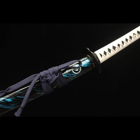game sword katana ghost of tsushima jin sakai Katana Sword High Manganese Steel with Bo-Hi  ITO HY-0020-U 6