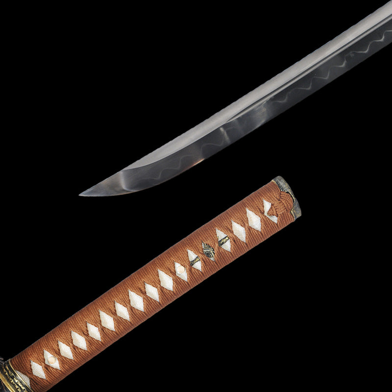 Handgeschmiedetes japanisches Daisho-Katana-Schwert + Wakizashi-Schwert 2-teiliges Set aus Ton, gehärtet, kampfbereit - COOLKATANA 