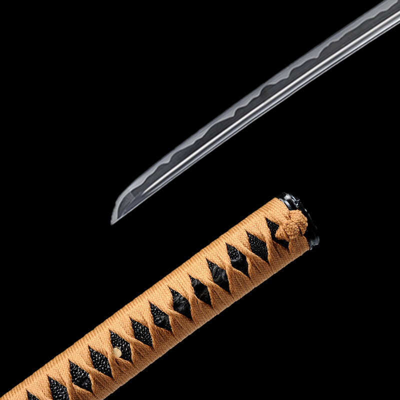 Handgeschmiedetes japanisches Iaito-Übungsschwert 1060 Kohlenstoffstahl Unscharfer Vollerl - COOLKATANA 