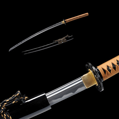 Hand Forged Japanese Iaito Practice Sword 1060 Carbon Steel Unsharp Full Tang-COOLKATANA-SL-1317-U-U
