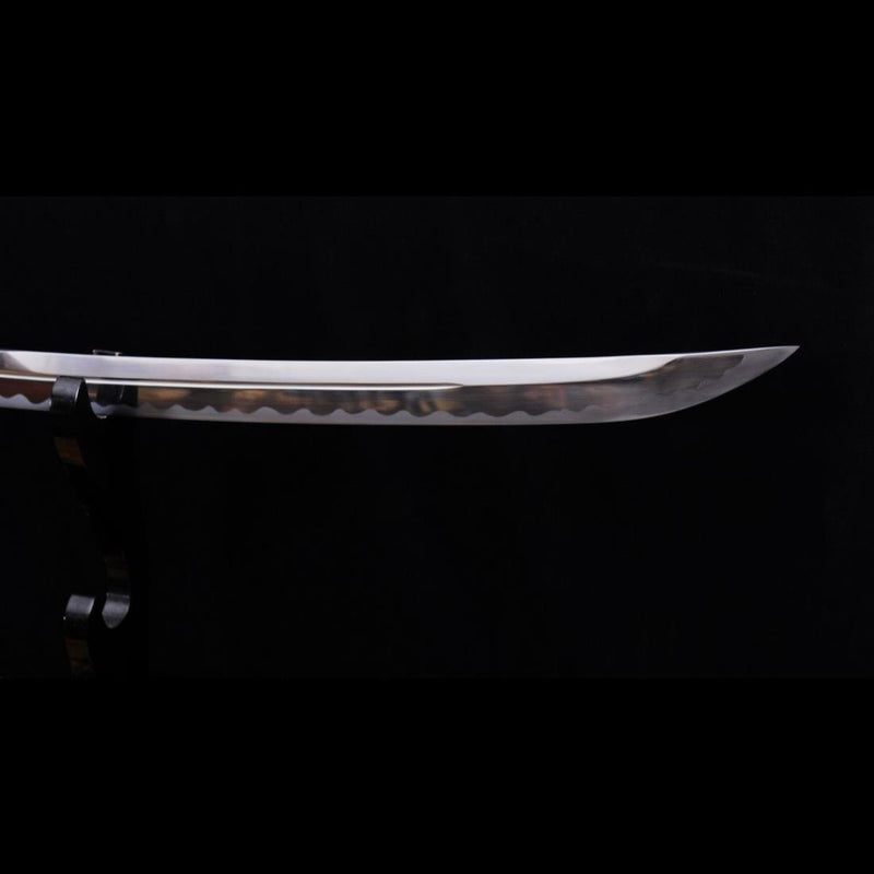 Hand Forged Japanese Naginata Sword 1095 Carbon Steel Rayskin Saya 