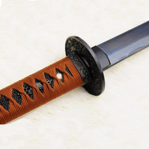 Hand Forged Japanese Ninja Chokuto Folded Steel Black Blade-COOLKATANA-SL-834-U
