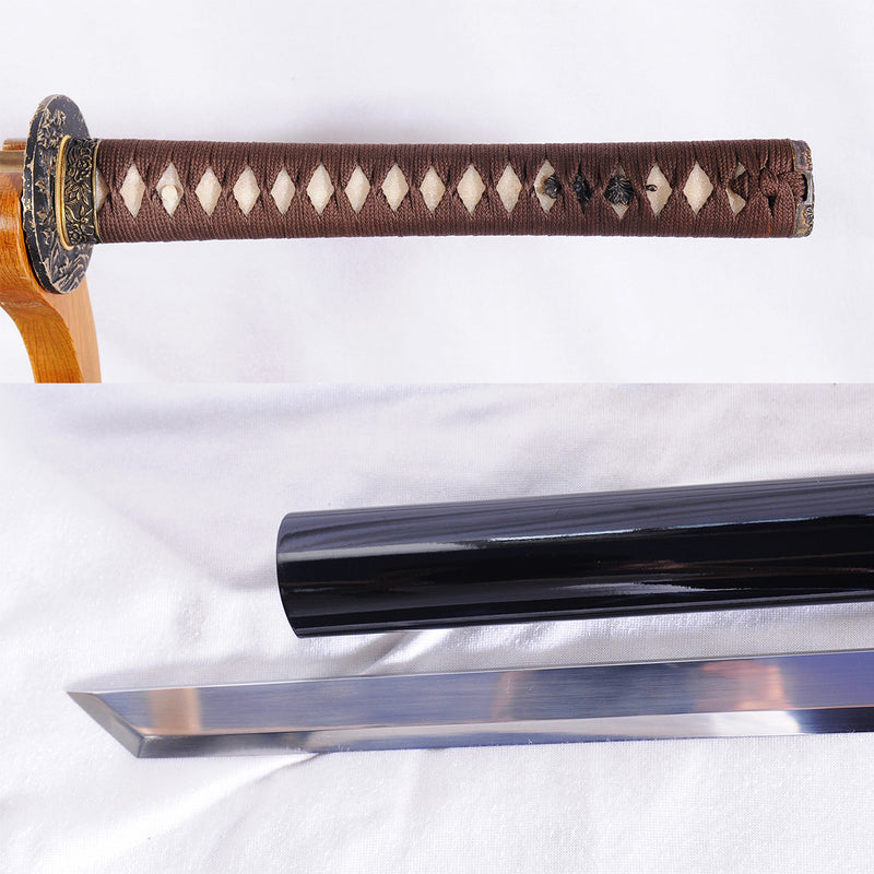 Handgeschmiedete japanische Ninja Chokuto Gerade Klinge Ninjato 1095 Kohlenstoffstahl KIRIHA-ZUKURI Form - COOLKATANA 